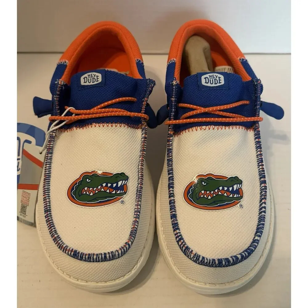 Hey Dude Wally Tri Florida Gators Men's Slip-On Canvas Shoes US 6M Blue/White